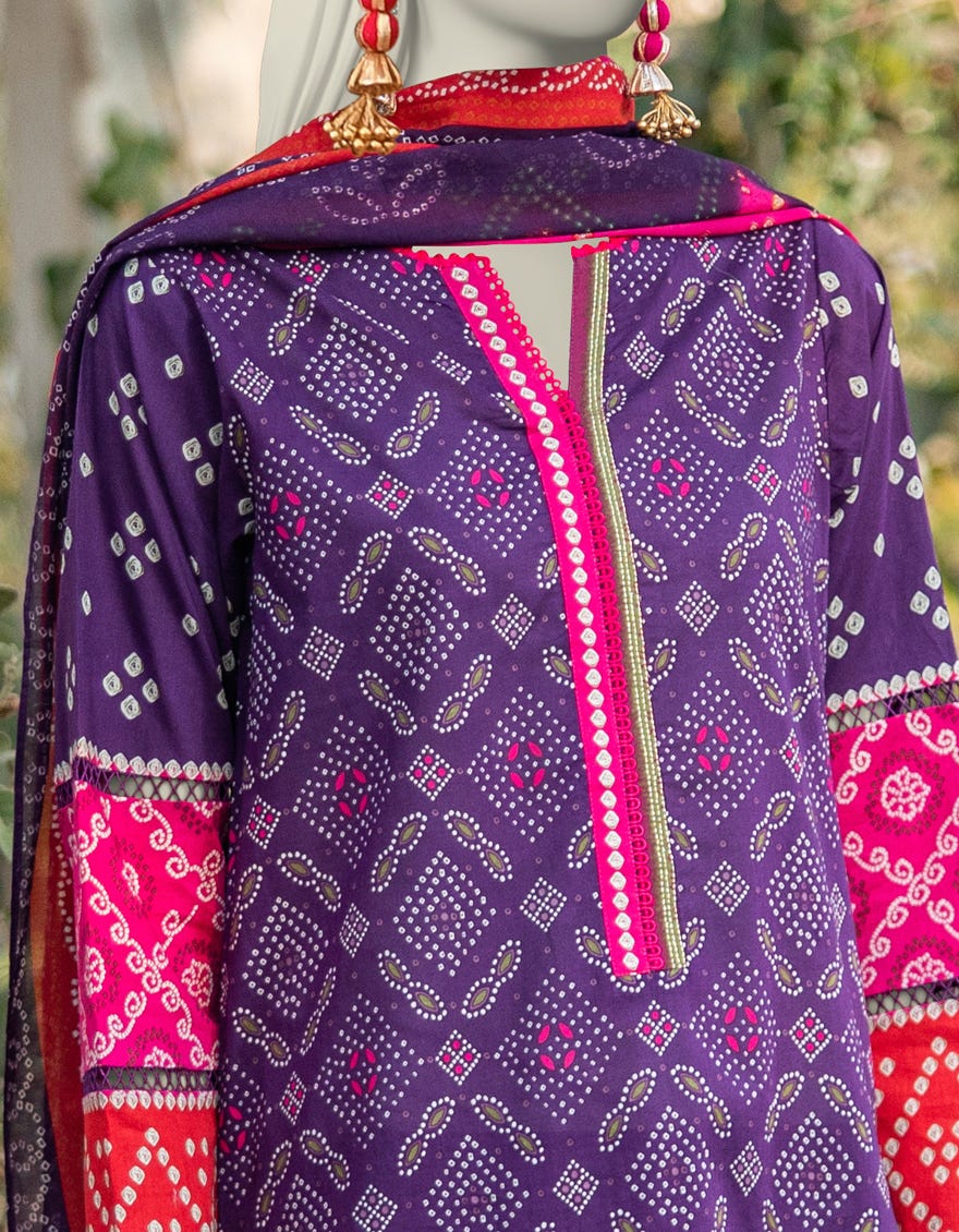MULTICOLOR LAWN PRINTED UNSTITCHED 3PC | JLAWN-S-25-3028