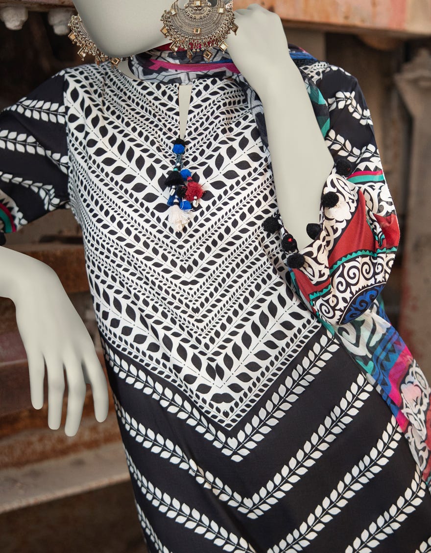 MULTICOLOR LAWN PRINTED UNSTITCHED 3PC | JLAWN-S-25-3040