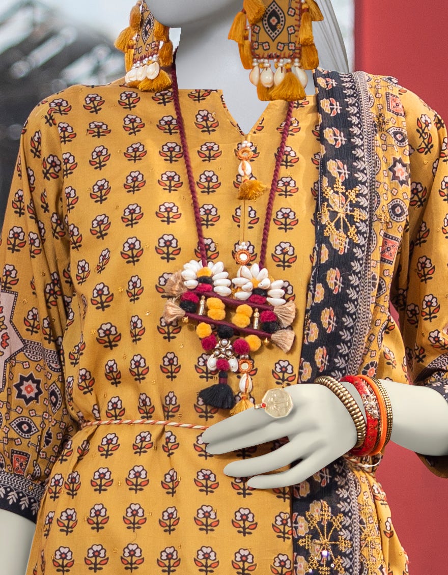 YELLOW LAWN EMBROIDERED UNSTITCHED 3PC | JLAWN-S-25-3069