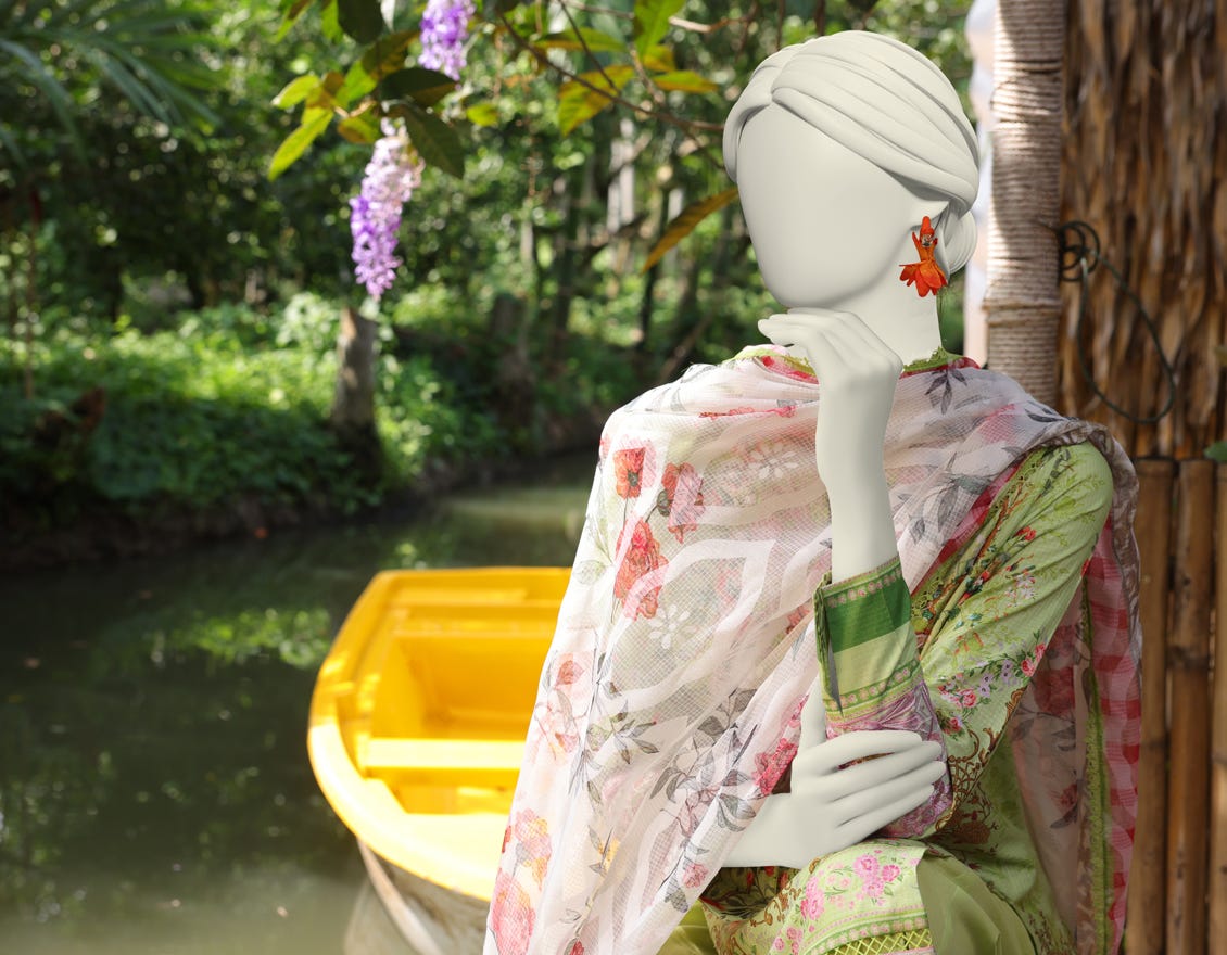 MULTICOLOR DOBBY EMBROIDERED UNSTITCHED 3PC | JLAWN-S-25-3116