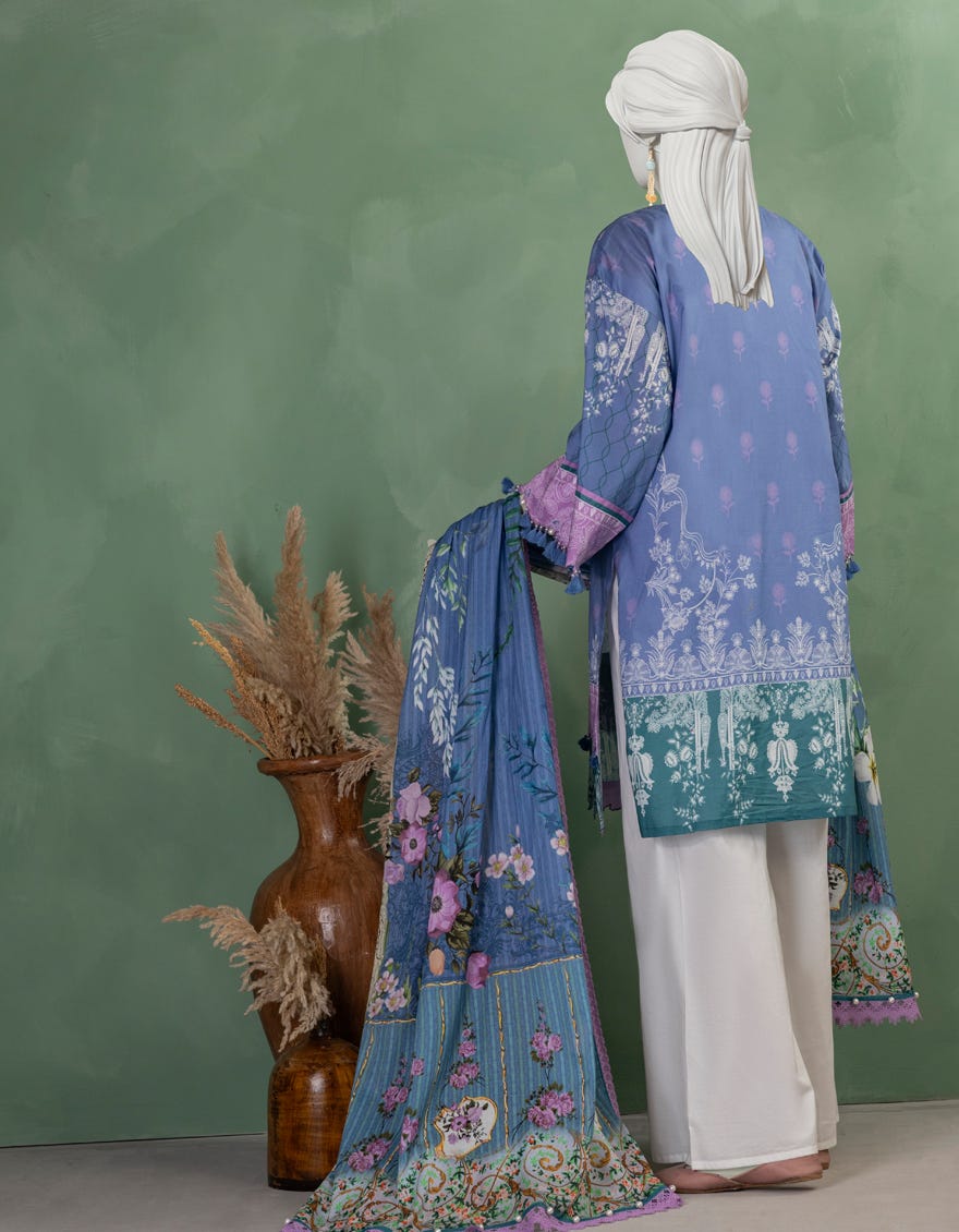 MULTICOLOR LAWN DIGITAL PRINTED UNSTITCHED 2PC