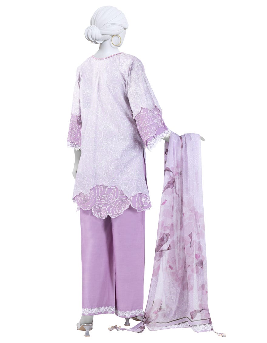 LILAC LAWN DIGITAL PRINTED UNSTITCHED 3PC