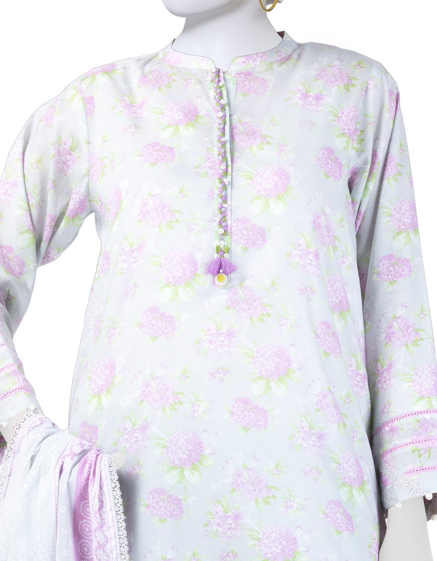 MULTICOLOR LAWN PRINTED UNSTITCHED 3PC
