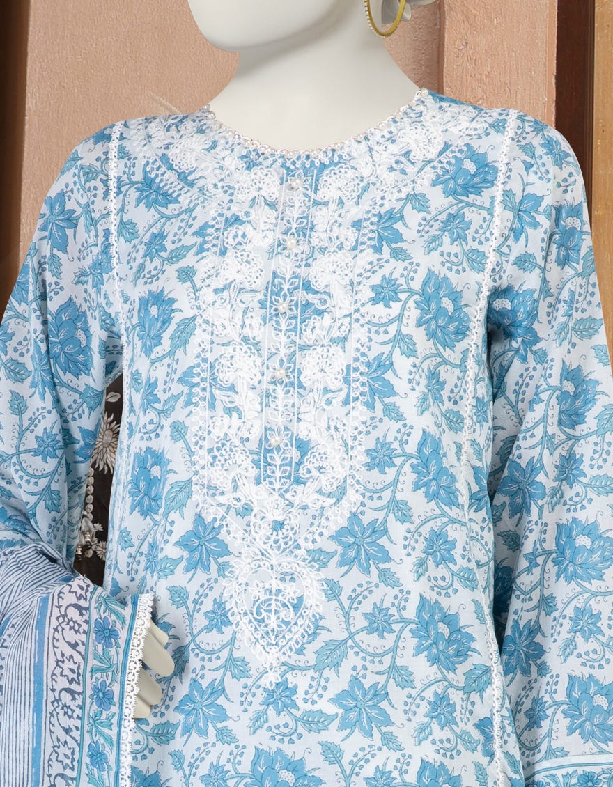 MULTICOLOR LAWN EMBROIDERED UNSTITCHED 3PC | JLAWN-S-25-3298-B