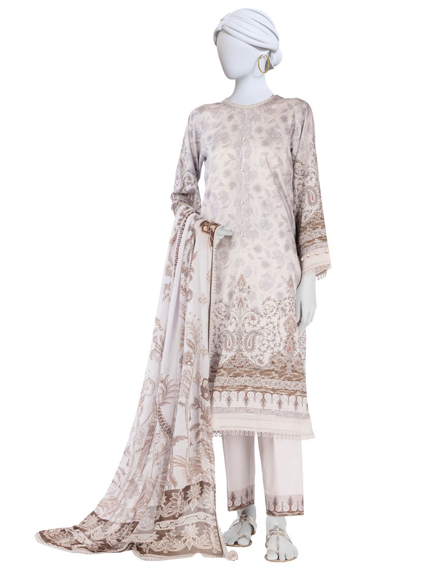 LILAC LAWN EMBROIDERED UNSTITCHED 3PC