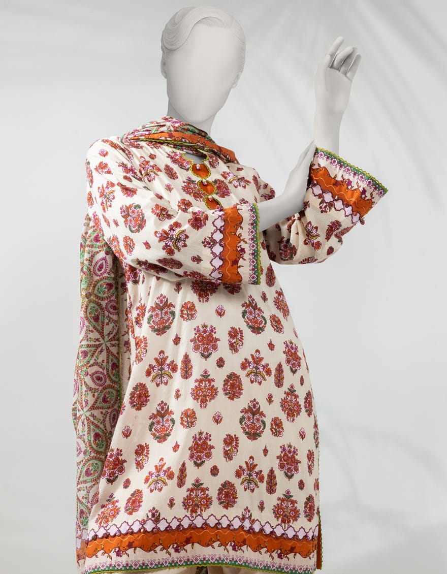 MULTICOLOR LAWN PRINTED UNSTITCHED 3PC