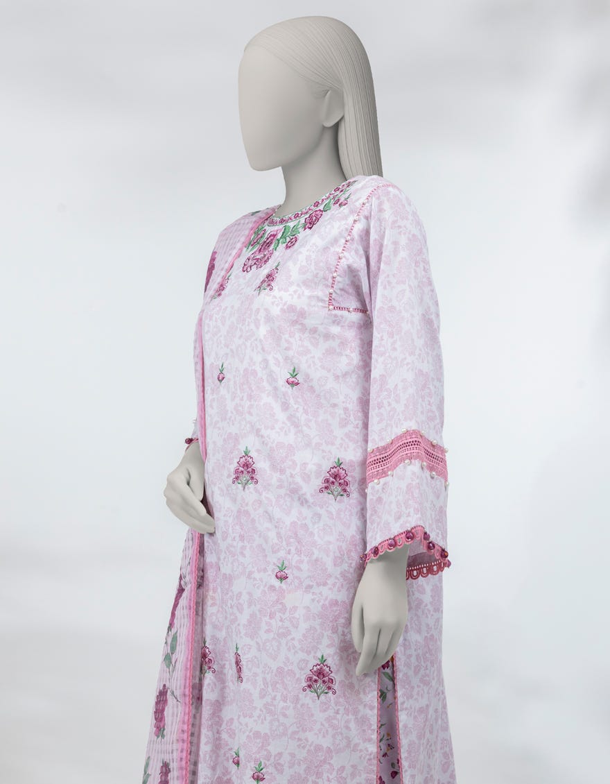 MULTICOLOR LAWN EMBROIDERED UNSTITCHED 3PC