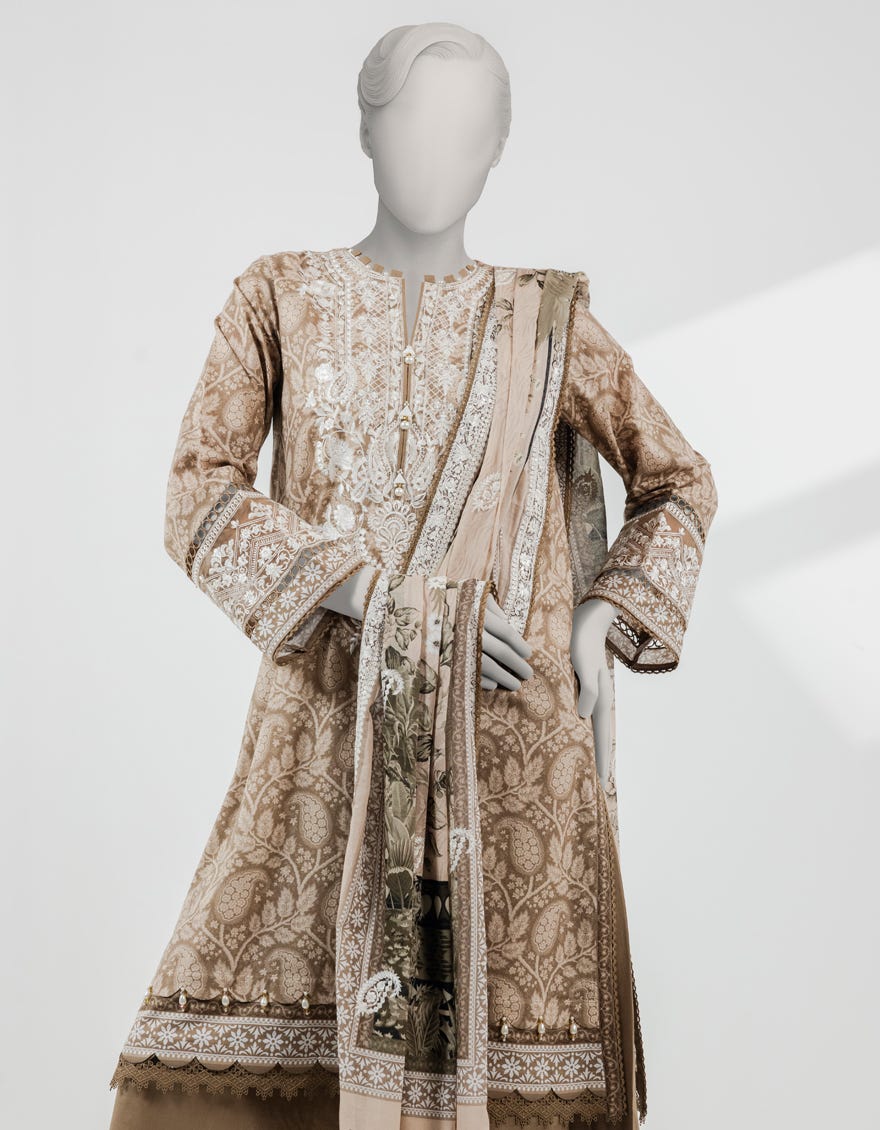 MULTICOLOR LAWN EMBROIDERED UNSTITCHED 3PC