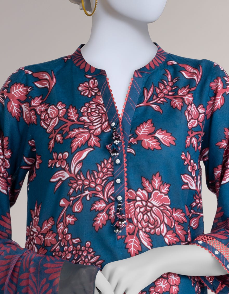 MULTICOLOR LIMINAL PRINTED UNSTITCHED 3PC