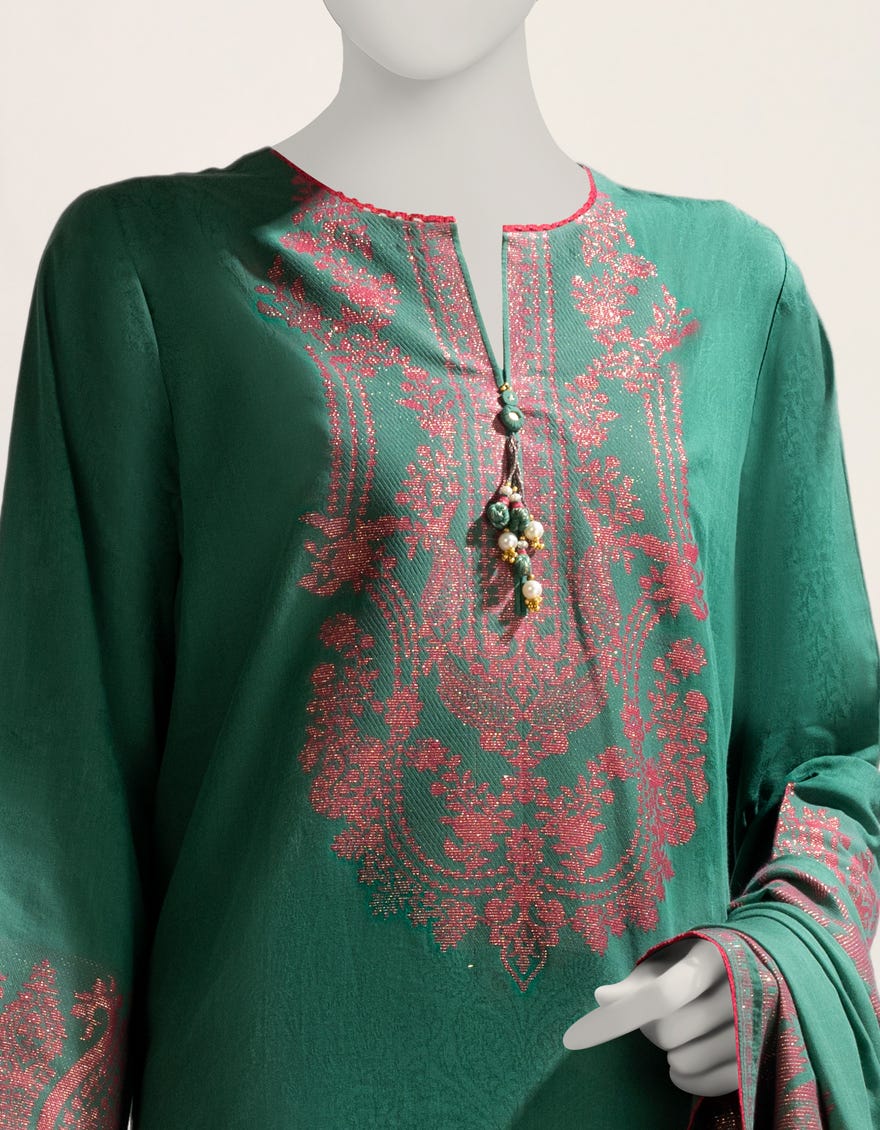 MULTICOLOR DYED JACQUARD UNSTITCHED 3PC