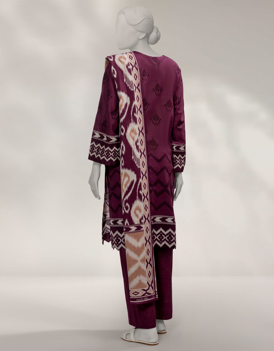 MULTICOLOR KHADDAR PRINTED UNSTITCHED 3PC