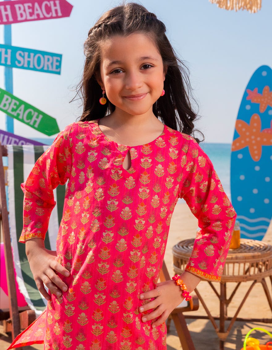 PINK LAWN PRINTED 2PC | JGKL-S-JGST-25-5639