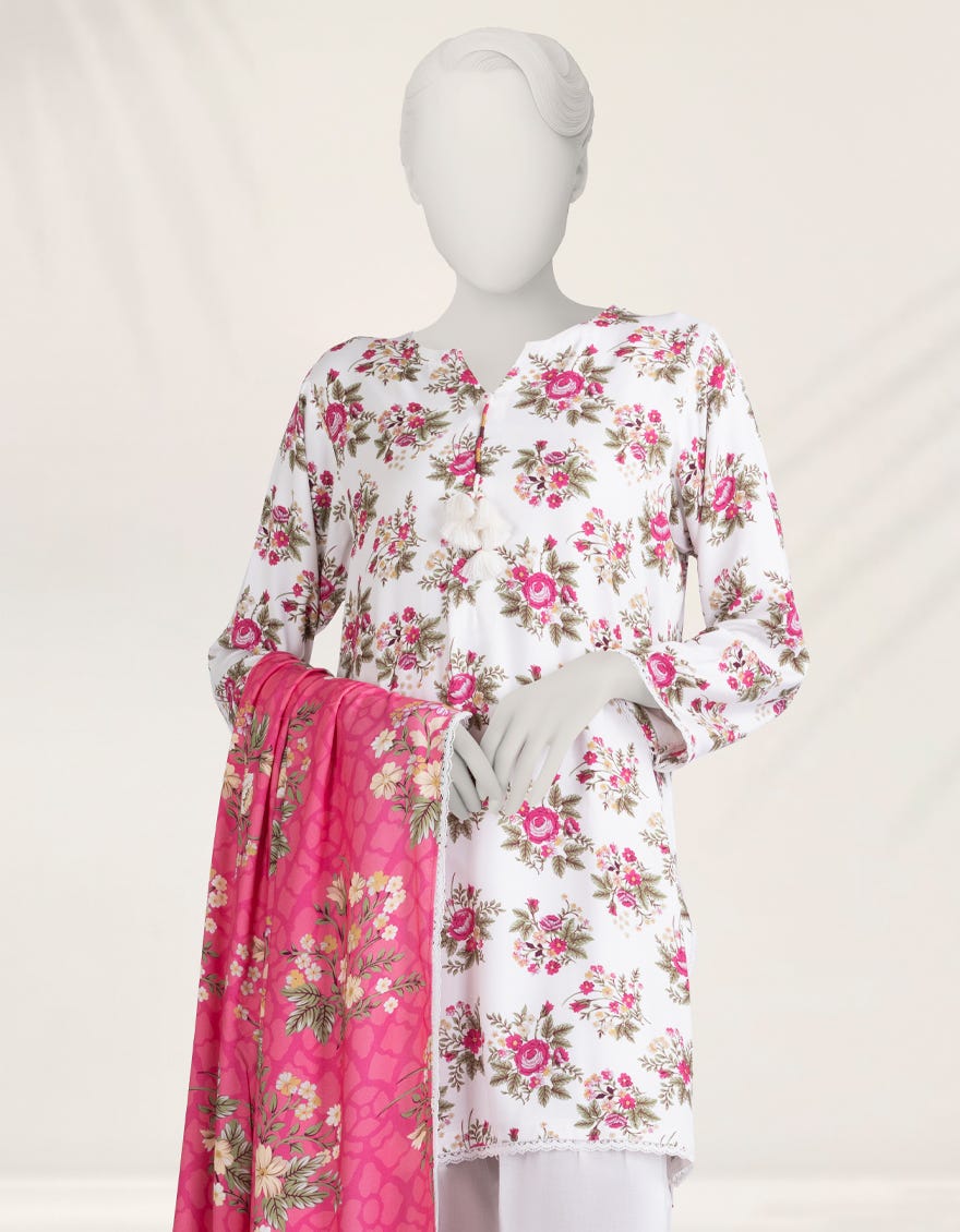 MULTICOLOR DIGITAL PRINTED LINEN UNSTITCHED 3PC
