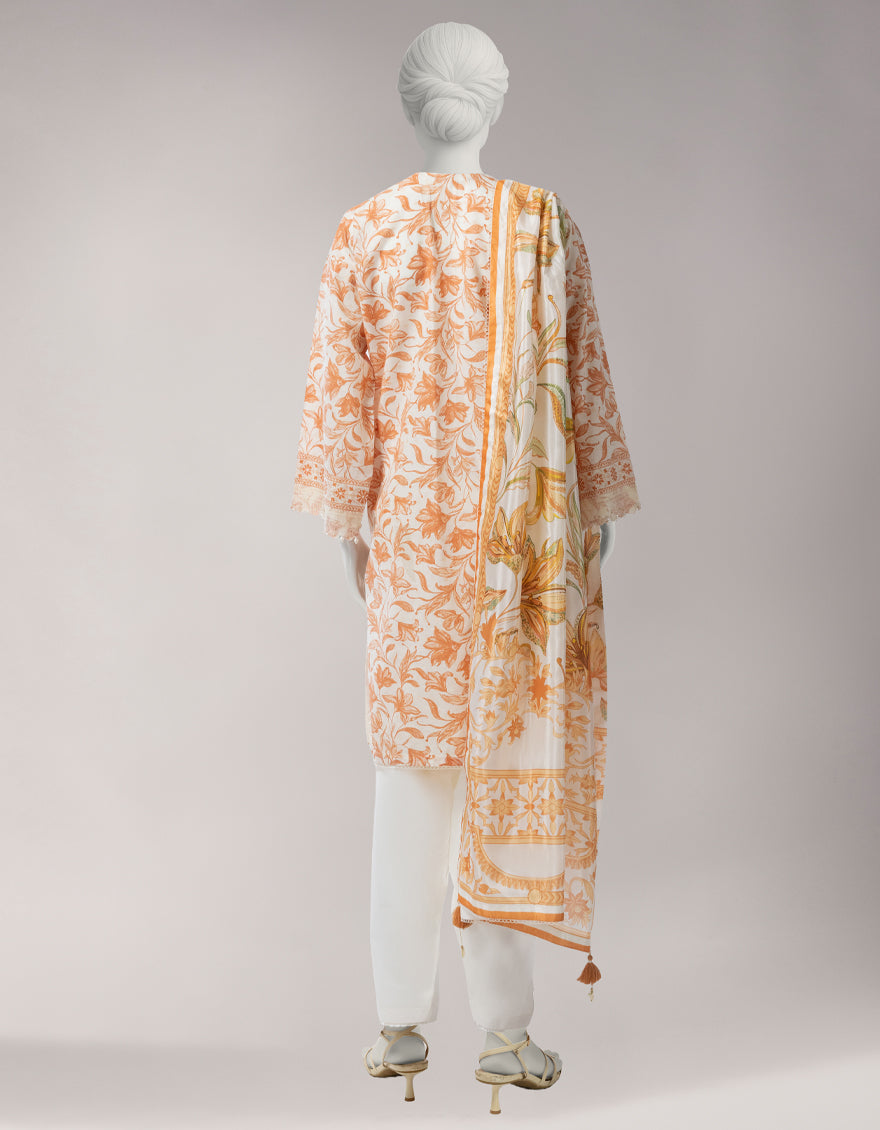 Multicolor Lawn Embroidered Unstitched 3Pc