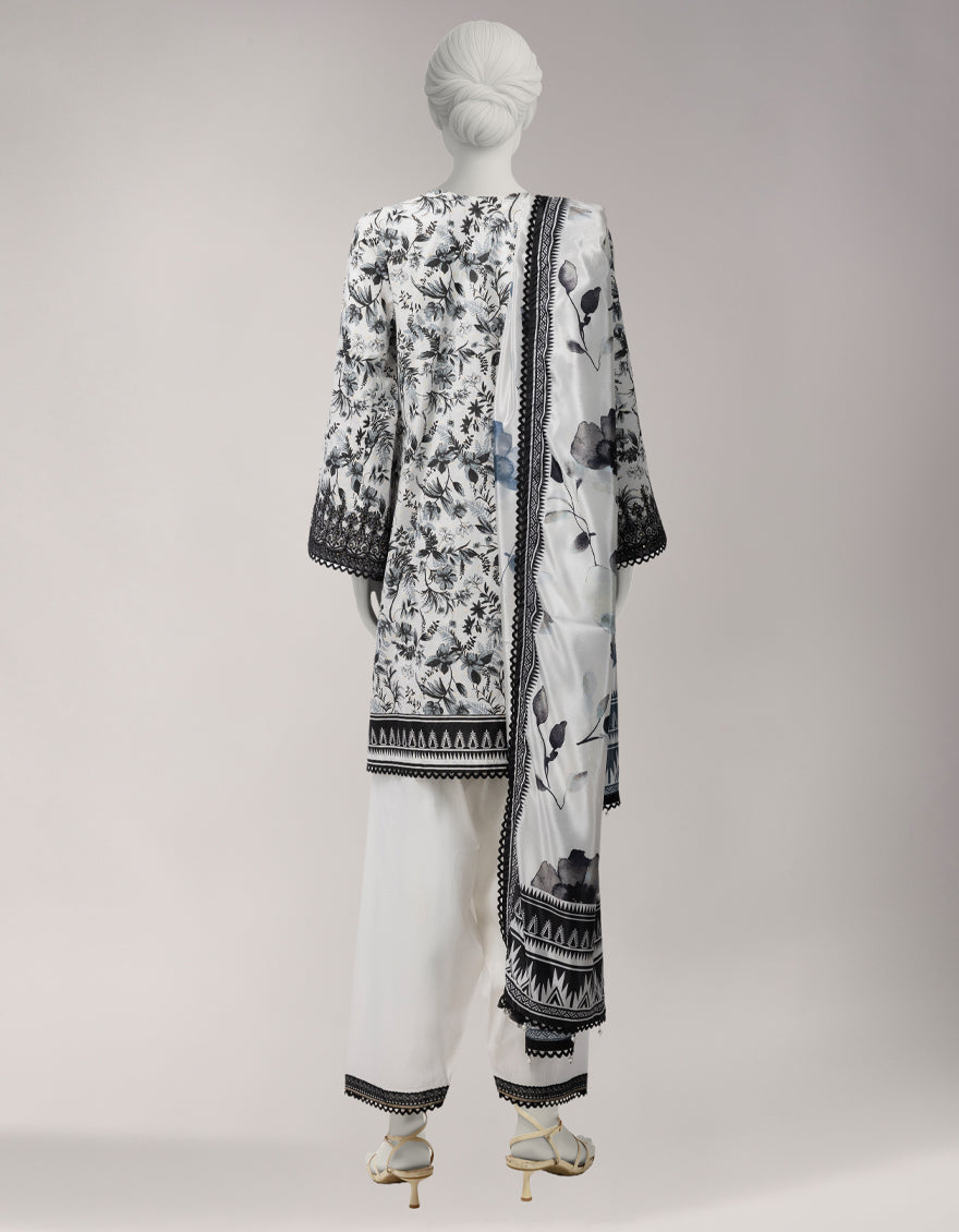 Multicolor Lawn Embroidered Unstitched 3Pc