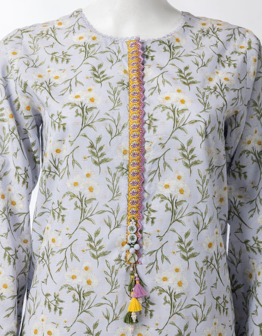 Multicolor Lawn Embroidered Unstitched 3Pc