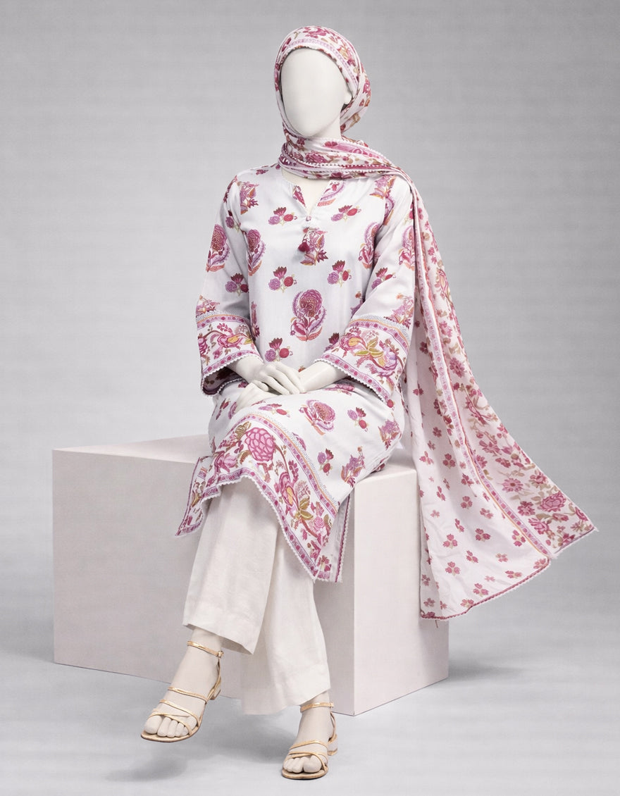 MULTICOLOR LAWN PRINTED UNSTITCHED 2PC