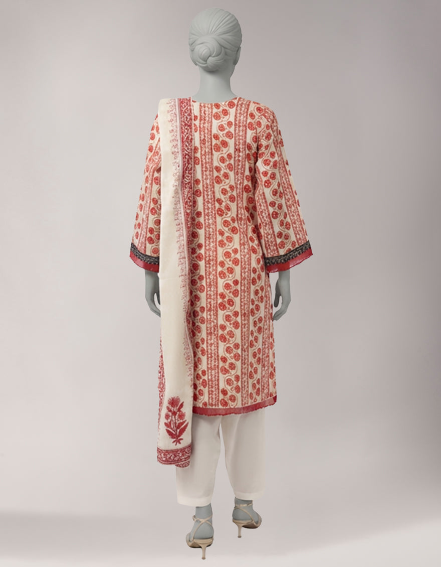 MULTICOLOR LAWN EMBROIDERED UNSTITCHED 2PC