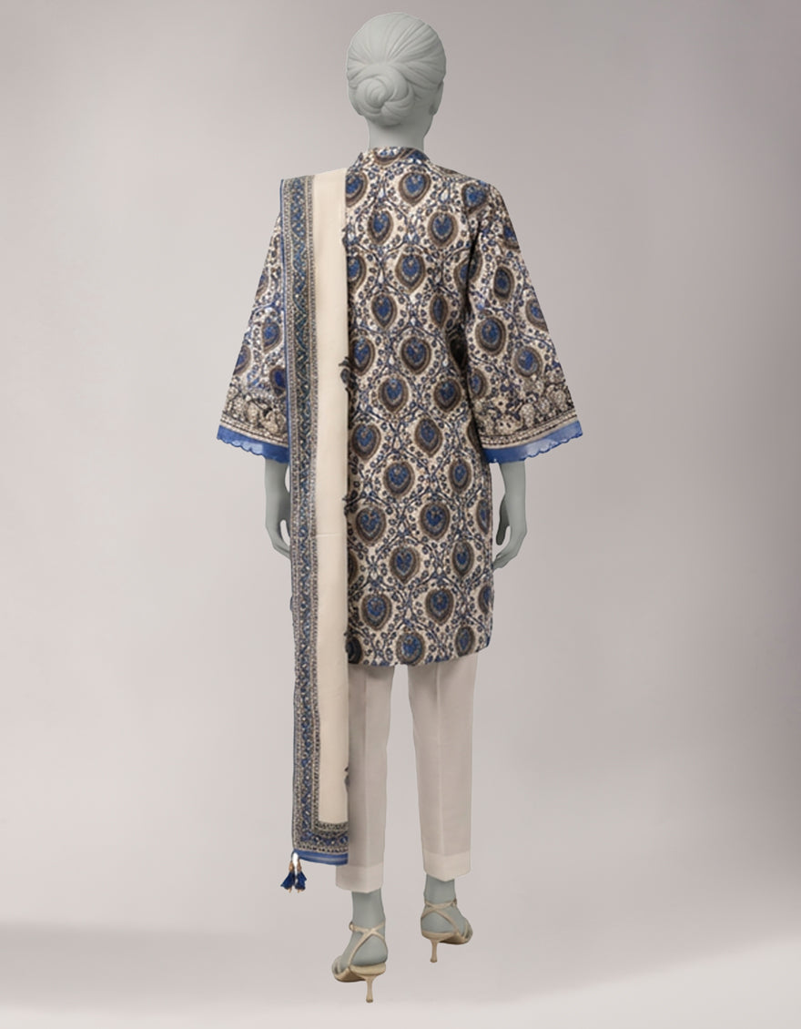 MULTICOLOR LAWN EMBROIDERED UNSTITCHED 2PC