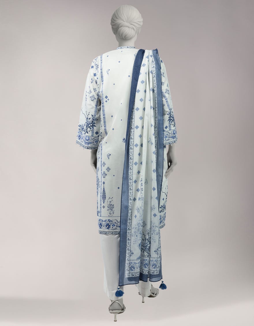 MULTICOLOR LAWN EMBROIDERED UNSTITCHED 2PC