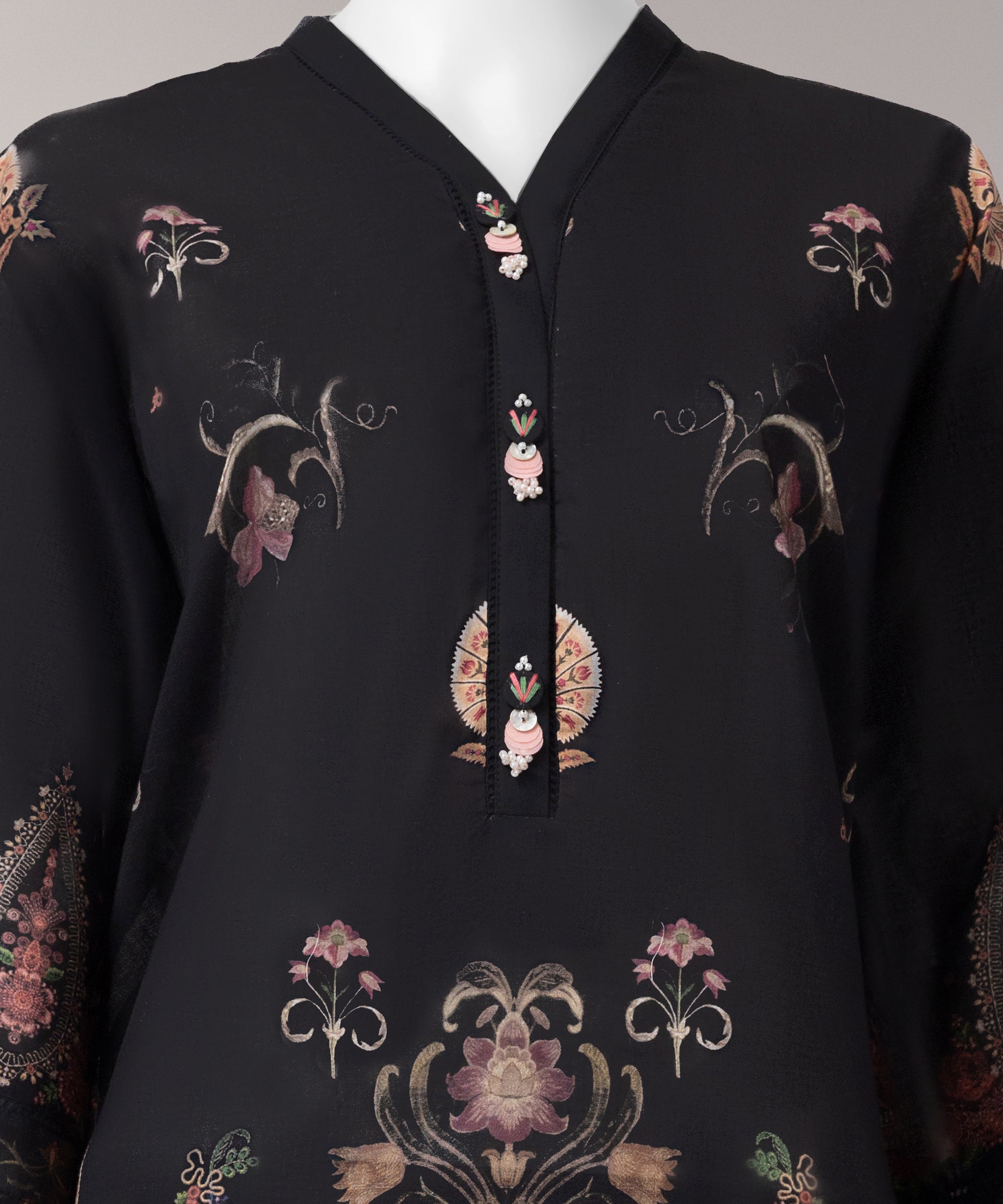Black Digital Printed Liminal Unstitched 2Pc