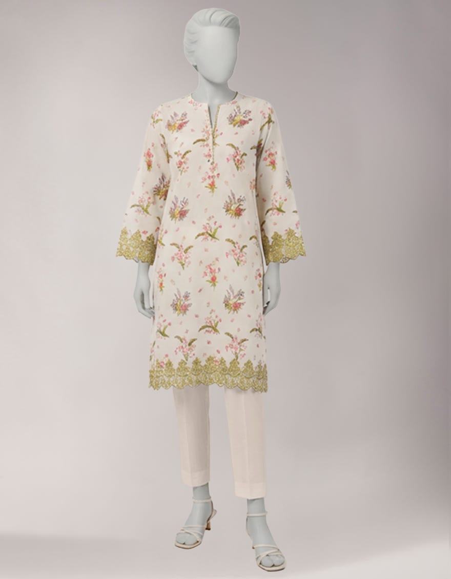 MULTICOLOR LAWN EMBROIDERED UNSTITCHED 2PC