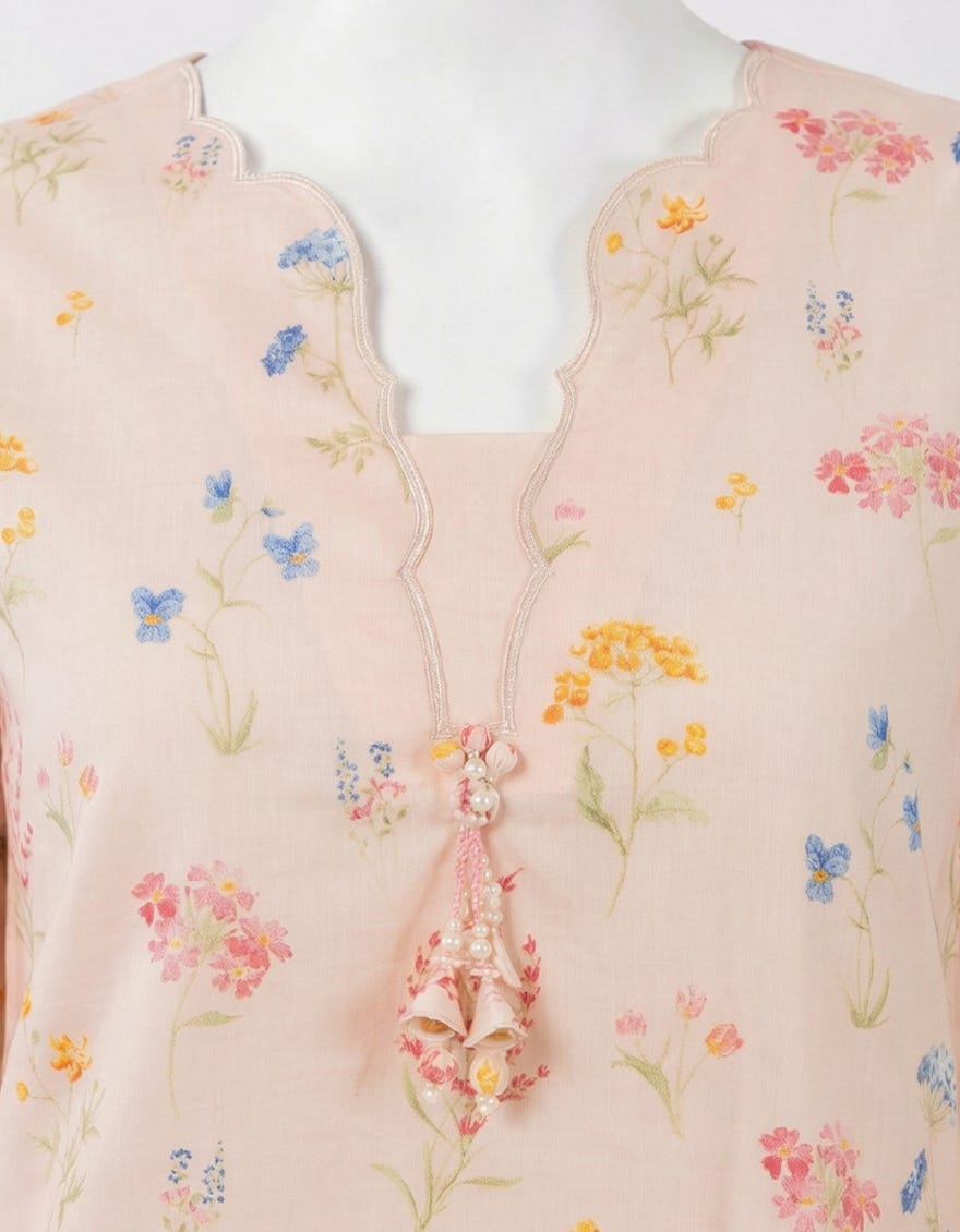 MULTICOLOR LAWN EMBROIDERED UNSTITCHED 2PC