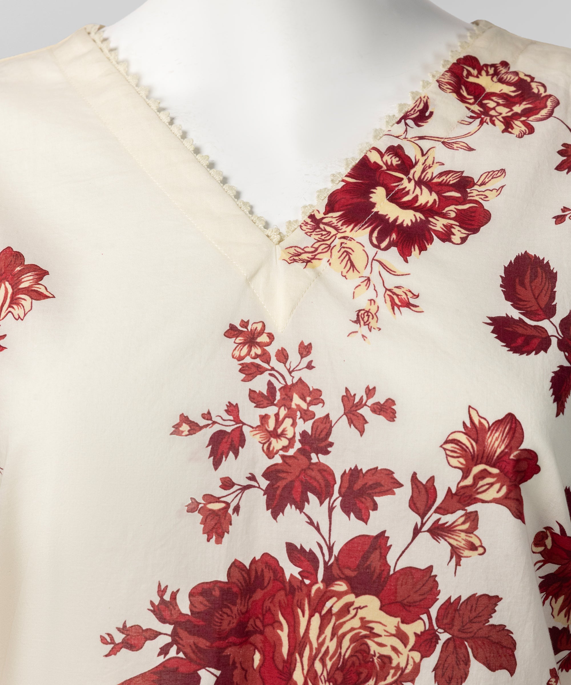 Cream Lawn Printed Co-Ord Set