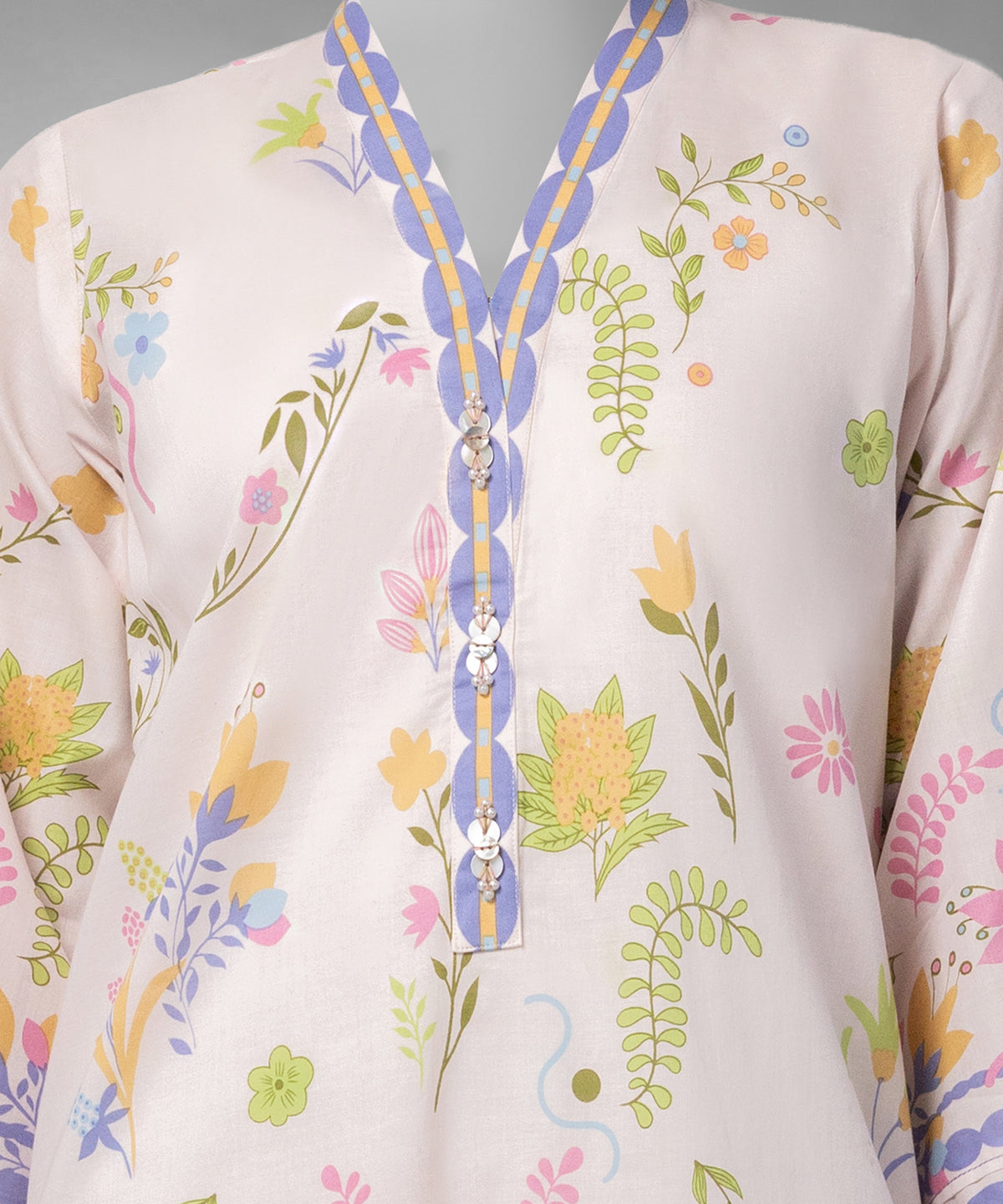 Light Pink Printed Liminal Unstitched 2Pc