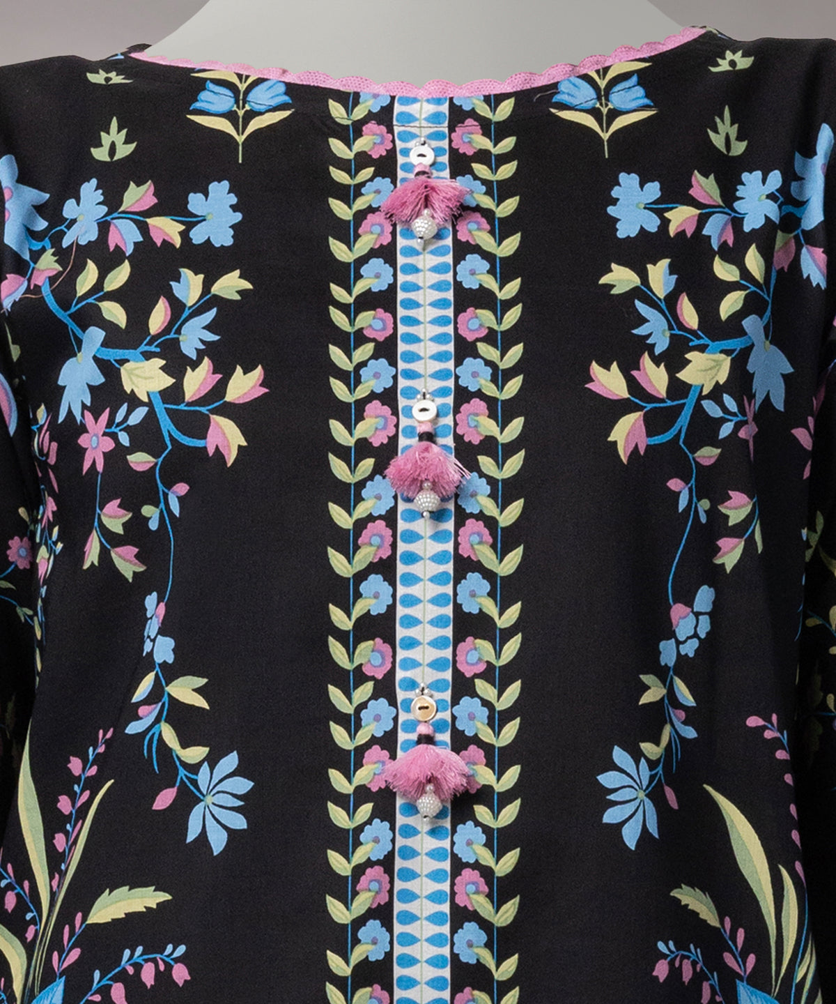 Black Printed Liminal Unstitched 2Pc