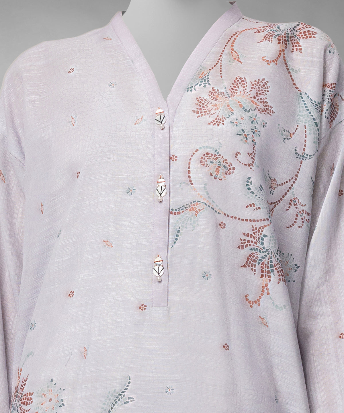 Lilac Digital Printed Khaddar Slub Unstitched 2Pc