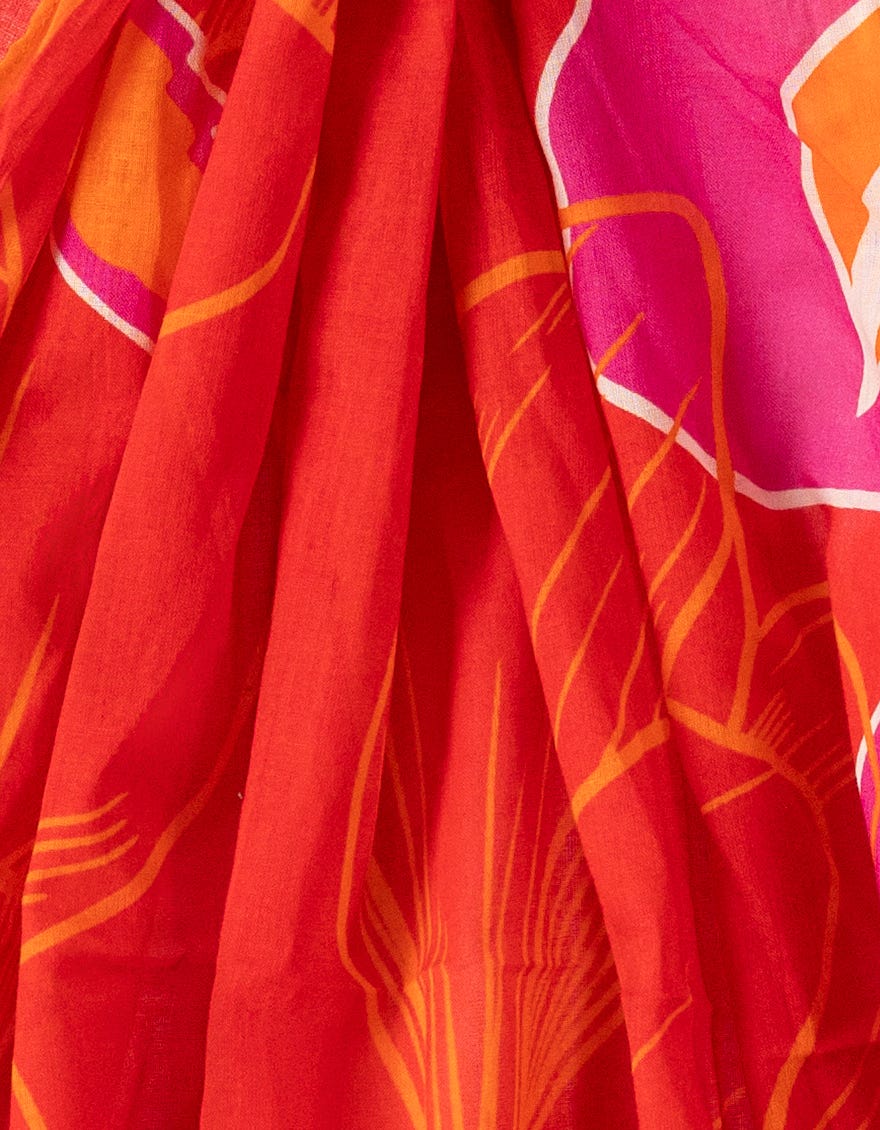 RED LAWN PRINTED DUPATTA