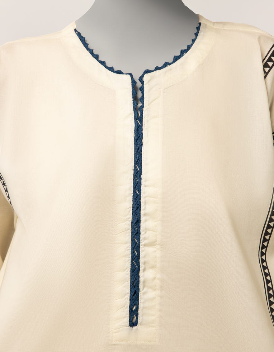 OFF WHITE LAWN DIGITAL PRINTED STITCHED 3PC