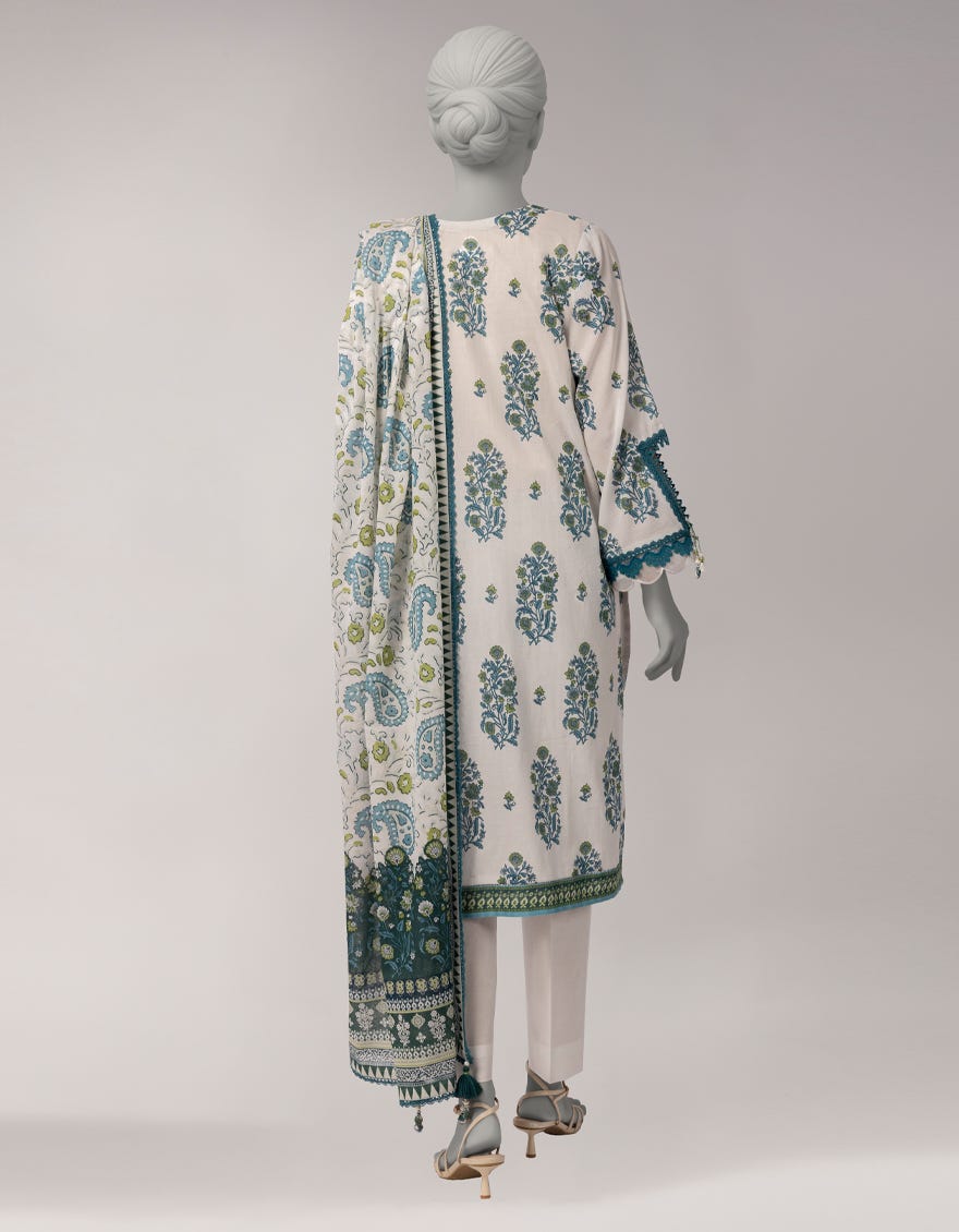 MULTICOLOR LAWN PRINTED UNSTITCHED 3PC