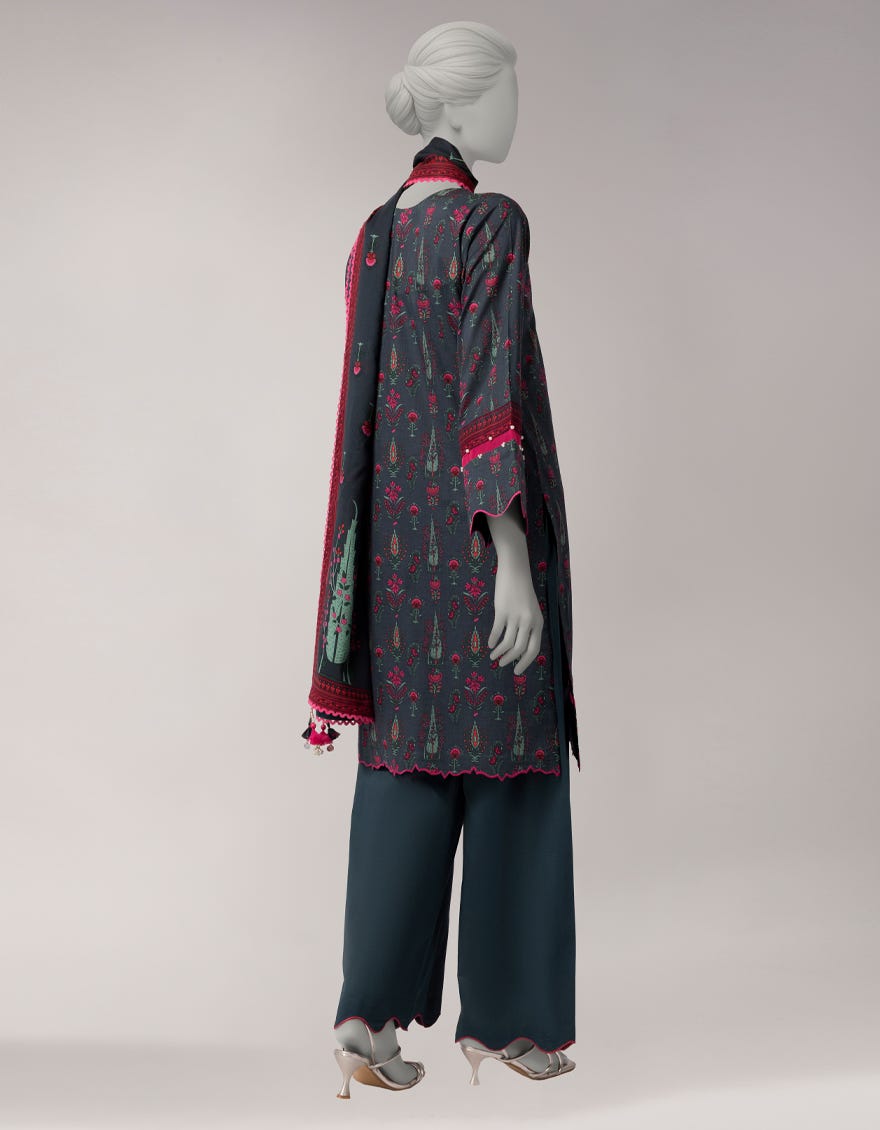 MULTICOLOR LAWN PRINTED UNSTITCHED 3PC