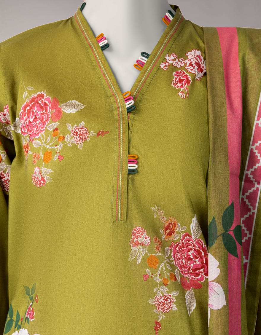 MULTICOLOR LAWN DIGITAL PRINTED UNSTITCHED 3PC