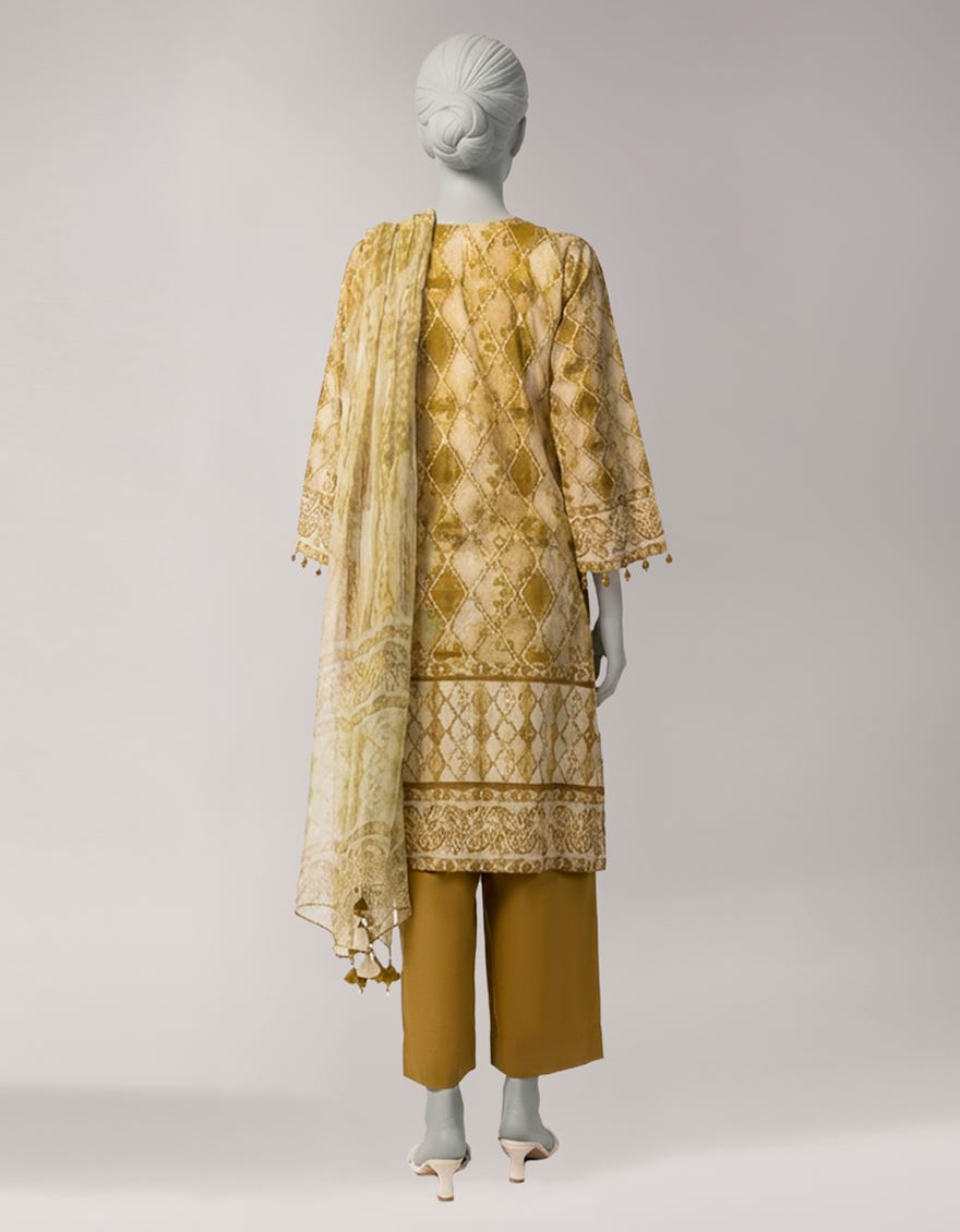 MULTICOLOR LAWN DIGITAL PRINTED UNSTITCHED 3PC