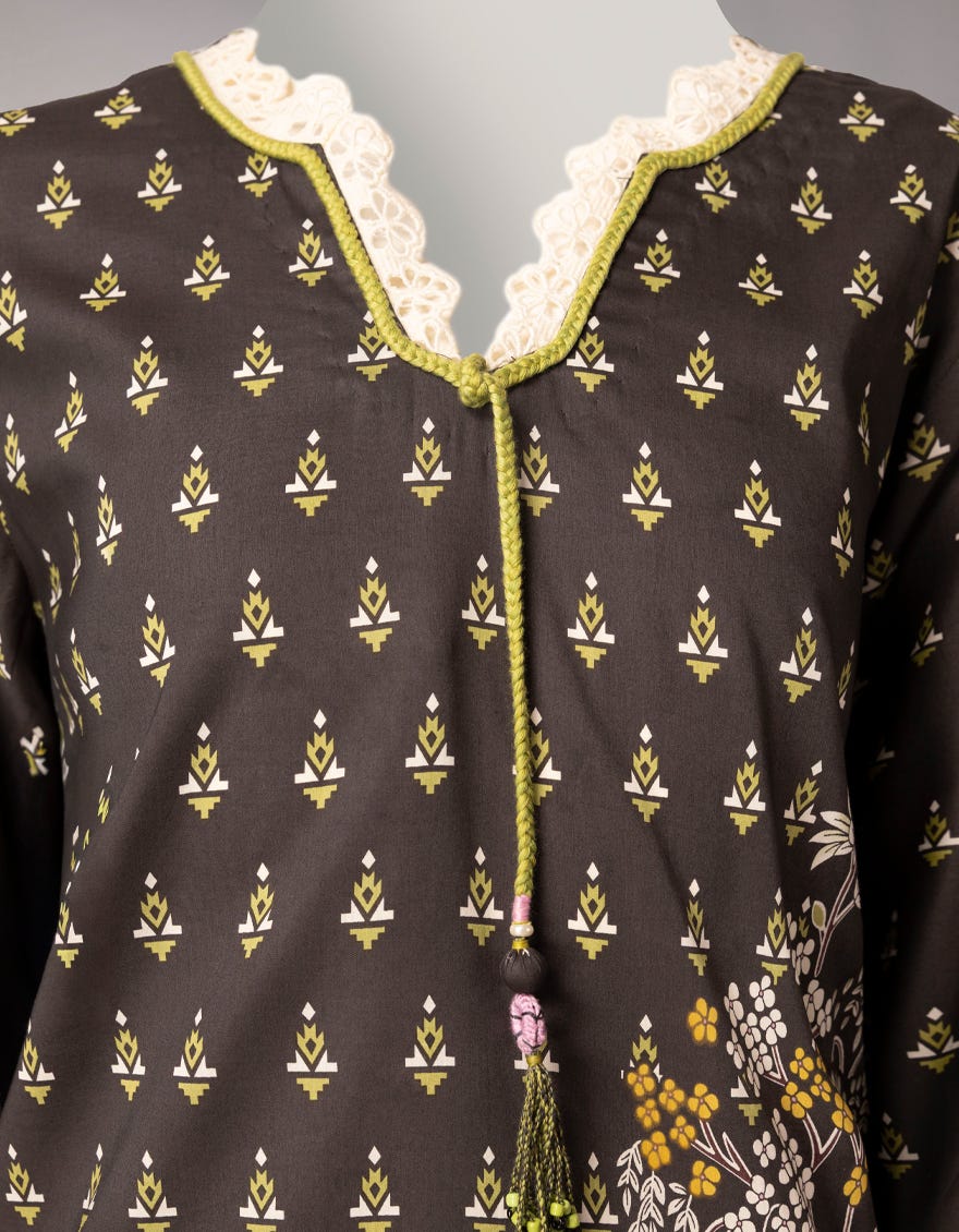 MULTICOLOR COTTON VISCOSE PRINTED UNSTITCHED 3PC