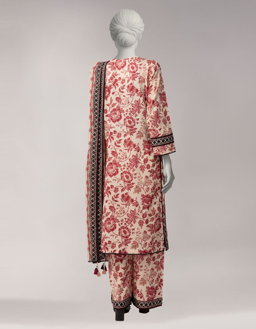 MULTICOLOR LAWN EMBROIDERED UNSTITCHED 3PC