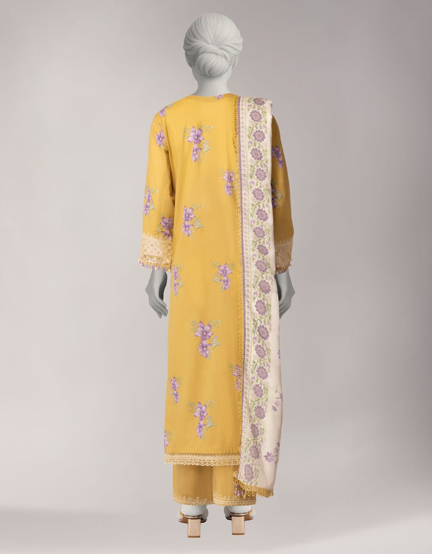 MULTICOLOR LAWN EMBROIDERED UNSTITCHED 3PC