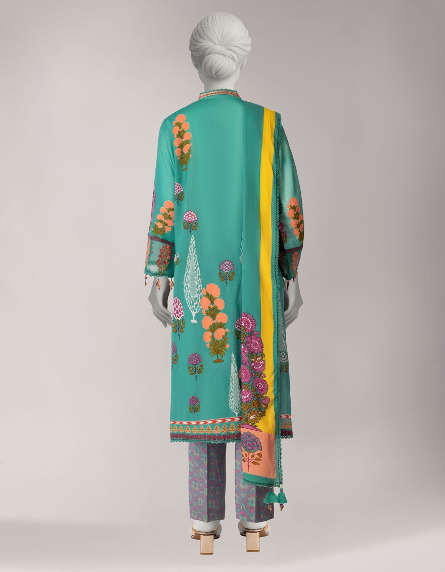 GREEN LAWN EMBROIDERED UNSTITCHED 3PC