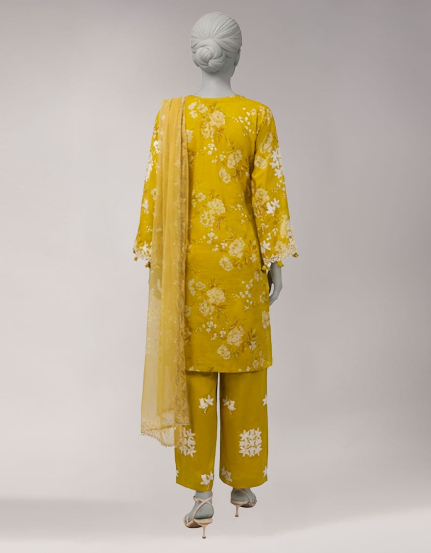 MULTICOLOR LAWN EMBROIDERED UNSTITCHED 3PC