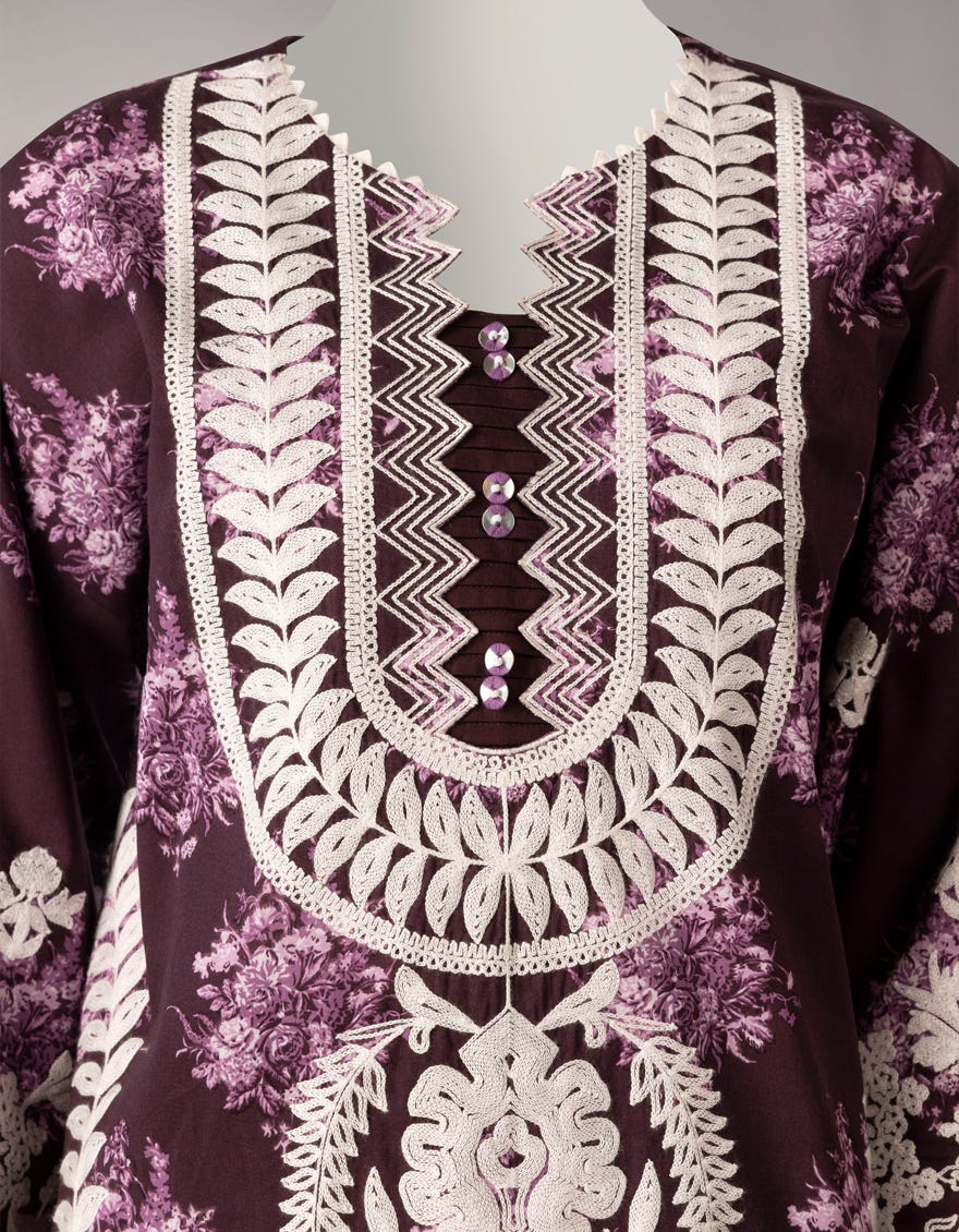MULTICOLOR LAWN EMBROIDERED UNSTITCHED 3PC