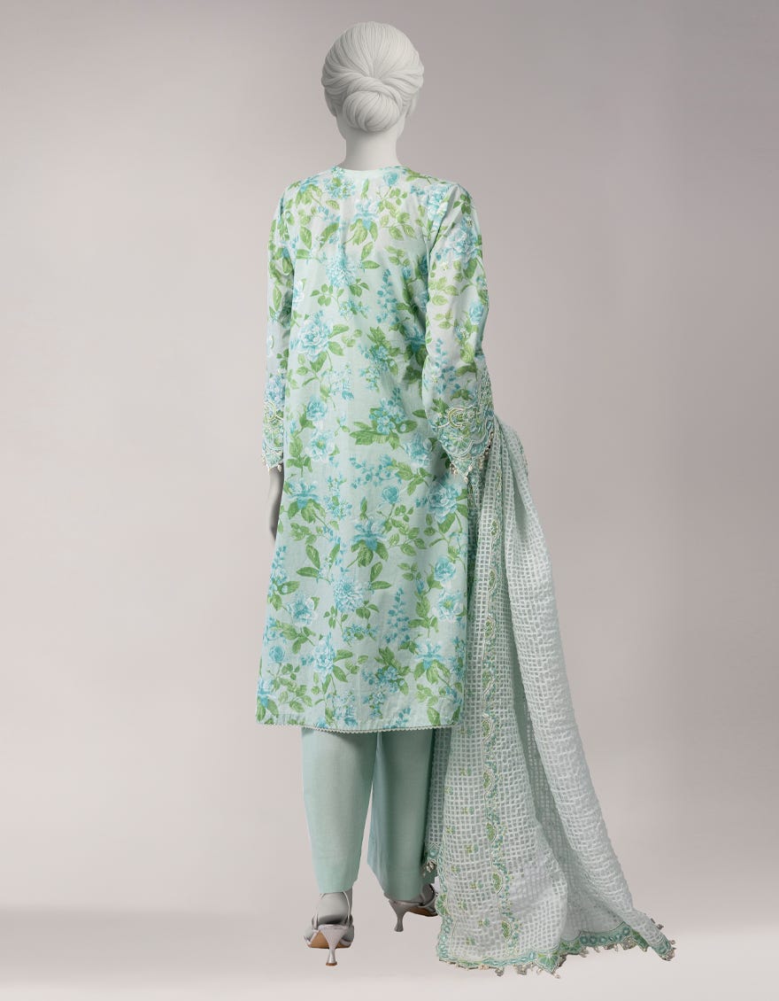 MULTICOLOR DORIA EMBROIDERED UNSTITCHED 3PC