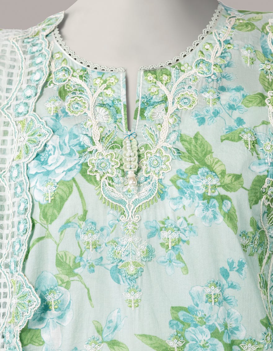 MULTICOLOR DORIA EMBROIDERED UNSTITCHED 3PC