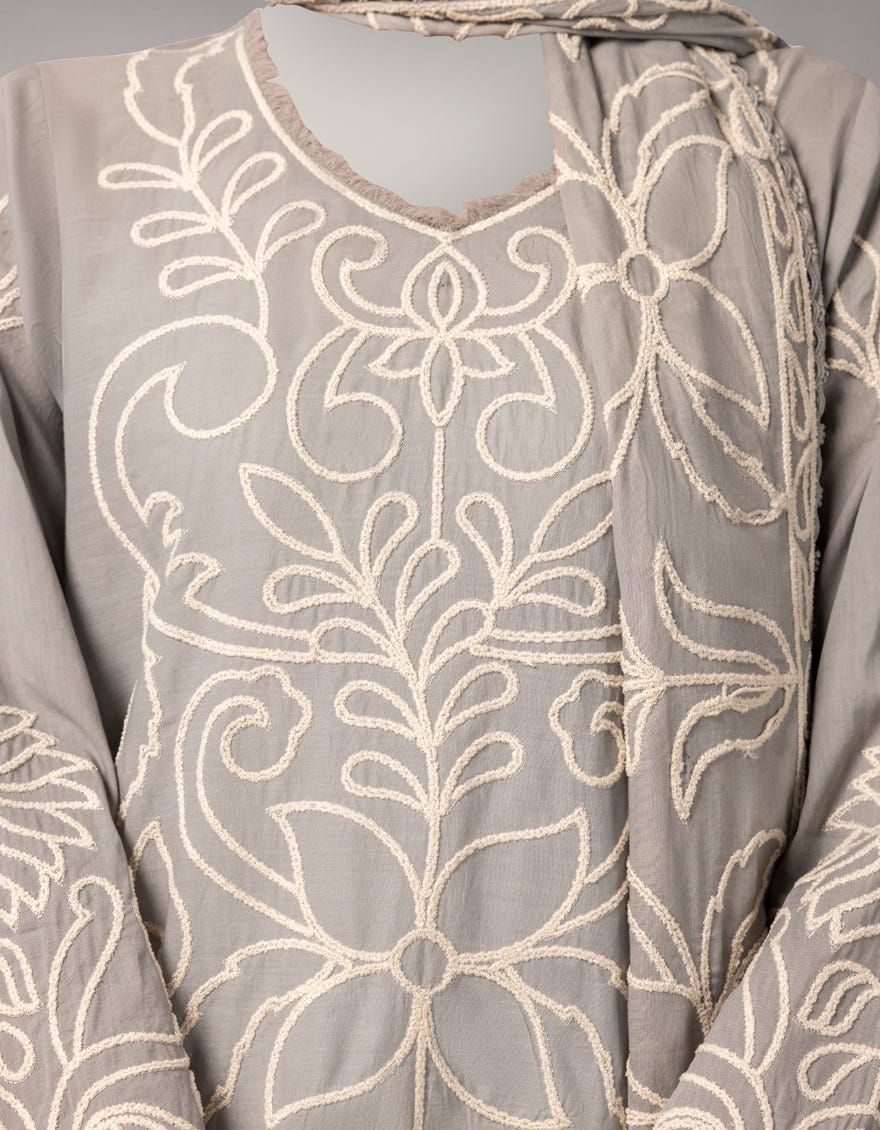 GREY LAWN EMBROIDERED UNSTITCHED 3PC