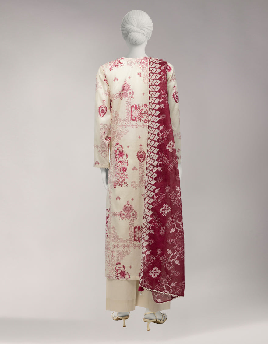 MULTICOLOR LAWN PRINTED UNSTITCHED 3PC