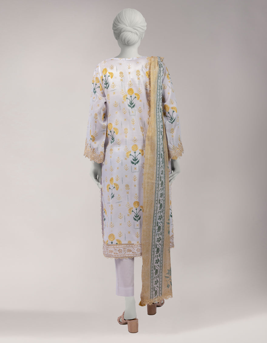 MULTICOLOR LAWN EMBROIDERED UNSTITCHED 3PC