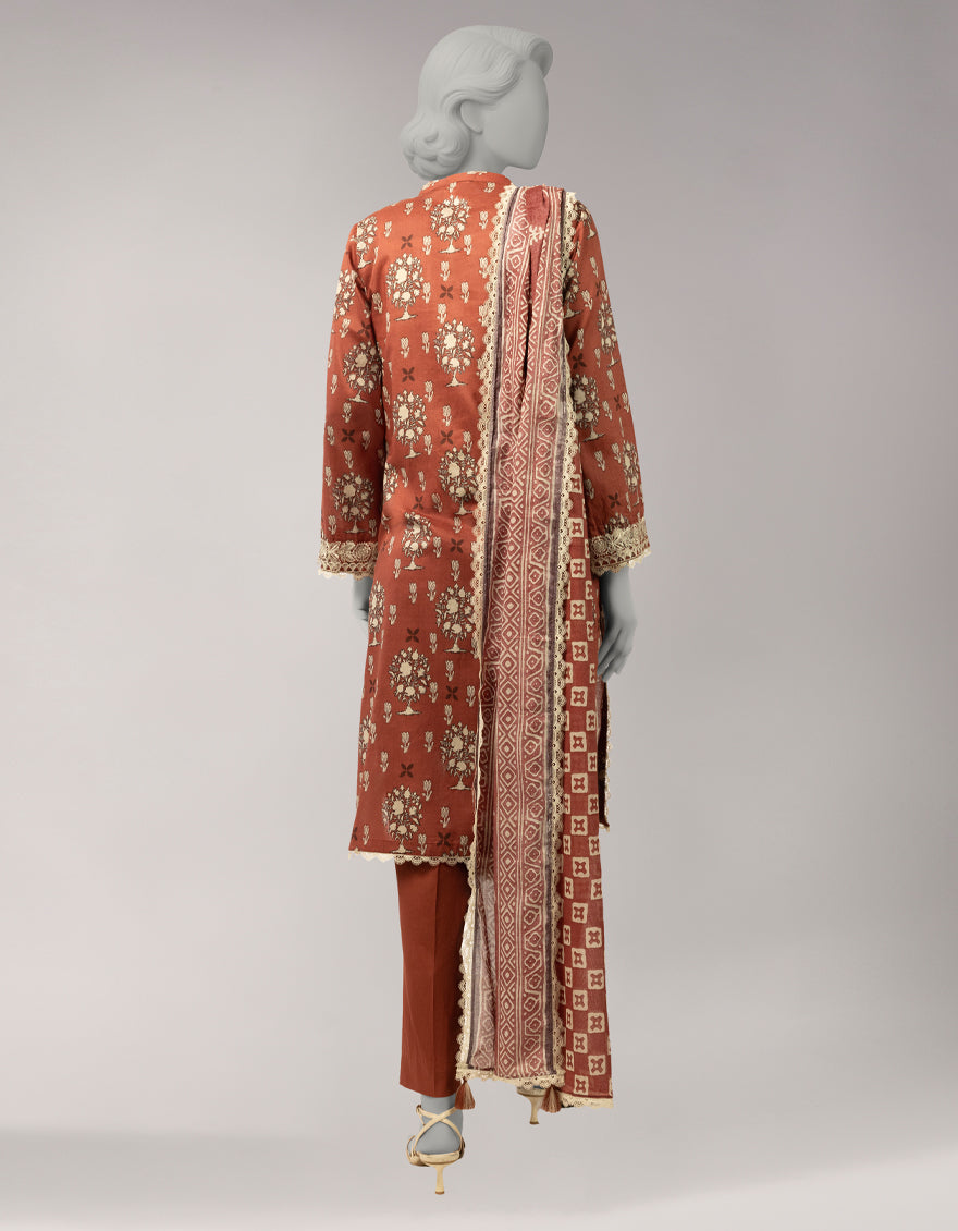 MULTICOLOR LAWN EMBROIDERED UNSTITCHED 3PC