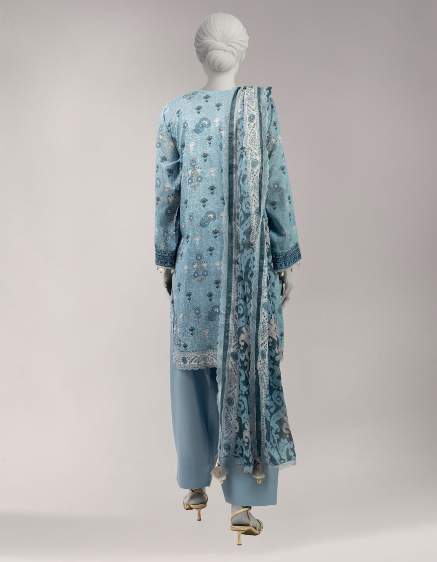 MULTICOLOR LAWN EMBROIDERED UNSTITCHED 3PC